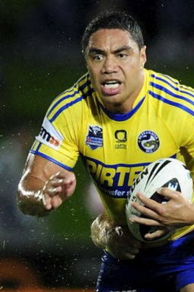 Tears in the sheds ... Parramatta's Willie Tonga.
