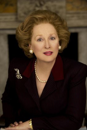 Meryl Streep plays Margaret Thatcher in <i>The Iron Lady</i>.