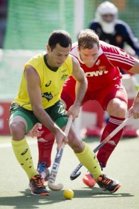 Jamie Dwyer in action against England.