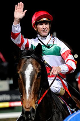 Glyn Schofield and Hay List after winning the Manikato Stakes at Moonee Valley last Friday night.