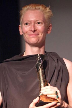 Tilda Swinton is honoured as the 2010 Excellence In Acting Award in Provincetown, Massasschusetts.