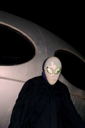 An 'alien' outside the University of Canberra’s Futuro