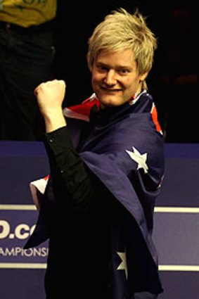 Neil Robertson on top of the world.