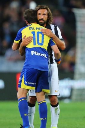 Brothers in arms: Italian greats Alessandro Del Piero and Andrea Pirlo.