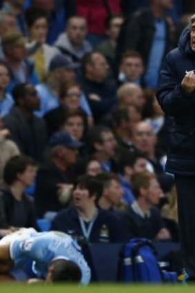 Lesson learnt: Manchester City manager Manuel Pellegrini reacts during the draw with Sunderland.