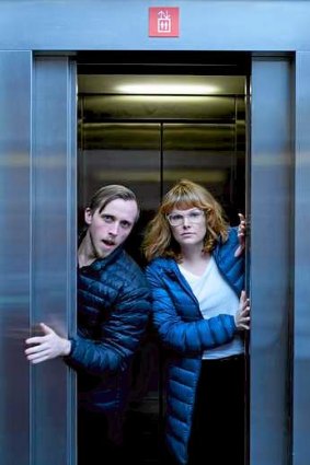 Benedict Hardie and Anne-Louise Sarks, the writer, director and performers of new MTC show, <i>By Their Own Hands</i>.