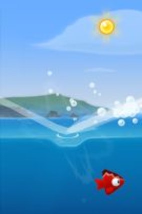 Skipping fish along the surface is the primary game mechanic.