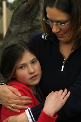 Sophie Geytenbeek and her mother, Sue. Sophie's cardiac surgery has been postponed five times. 
