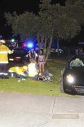 Salim Mehajer's crashed Ferrari.