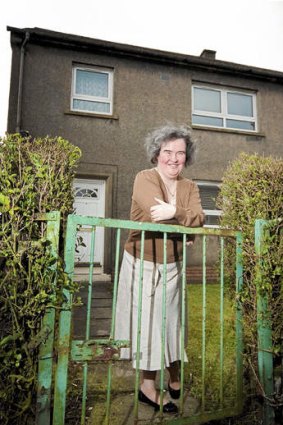Humble roots … Susan Boyle outside her family home.