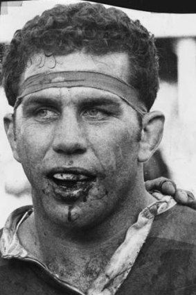 South Sydney's John Sattler set the benchmark for bravery in 1970, playing on with a badly broken jaw.
