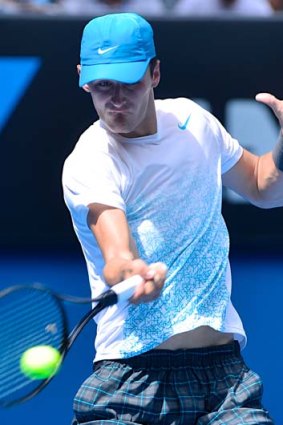 This is now &#8230; Bernard Tomic in his second round match at the 2013 Australian Open.