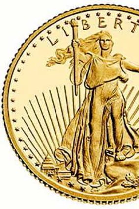 The smallest American Eagle coin is about the size of a five-cent coin, has a face value of five dollars and costs about $200 - but demand has been so high this week that the US Mint has run out of them.