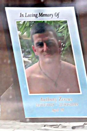 Anthony Zervas ... died at airport.