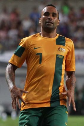 Archie Thompson during the East Asian Cup game against South Korea on Saturday.
