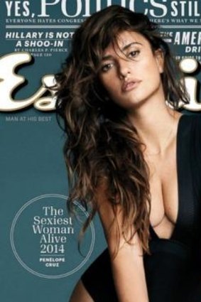 Penelope Cruz on the cover of this month's Esquire magazine.