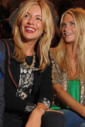 Sienna and Savannah Miller at London Fashion Week.