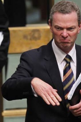 Christopher Pyne during question time on Tuesday.