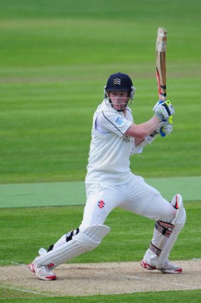 Robson notching up a century for Middlesex in Birmingham earlier this year.