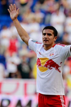 Knocked out: Tim Cahill's New York Red Bulls.