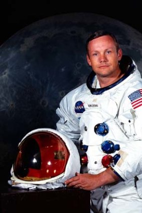 Face of the moon landing ... NASA chose Armstrong to be first on the moon for his reliability.