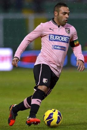 Talent: Fabrizio Miccoli in Palermo pink last season.