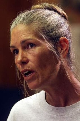 Leslie Van Houten at a parole hearing in 2002.