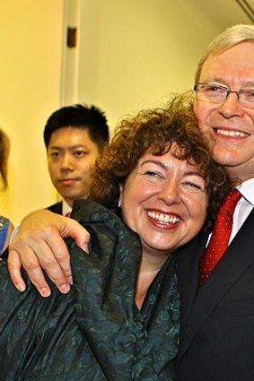 Therese Rein and Kevin Rudd.