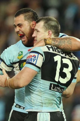 Labouring: Sharks prop Andrew Fifita has a knee injury.