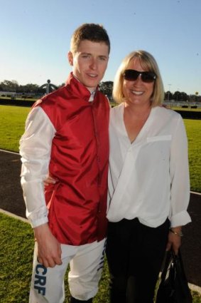 New No.1: James McDonald at Warwick Farm on Wednesday with his mother, Di.