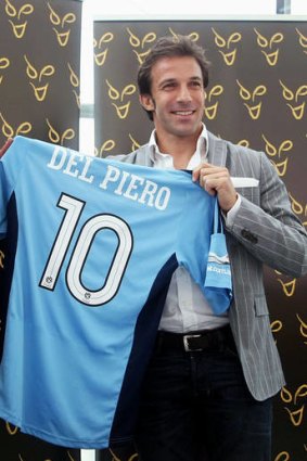 Numbers man: Alessandro Del Piero is due to arrive in Sydney next week to join Sydney FC.