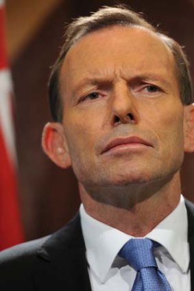 Imposing figure ... Tony Abbott.