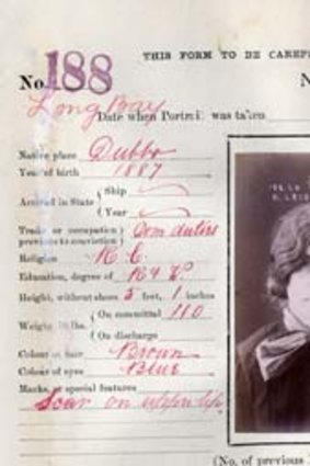 Criminal heavyweight Kate Leigh, shown in this police file, assisted in the heist.