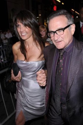 Robin Williams and graphic designer Susan Schneider, pictured in 2009. The pair married in 2011.