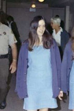 Charles Manson followers, from left, Susan Atkins, Patricia Krenwinkel and Leslie Van Houten, walk to court.