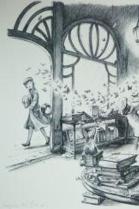 An illustration showing Hurt's trademark detail and imagination.