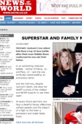 Debbie Rose has said Michael Jackson's children actually come from an anonymous donor, according to <i>The News of the World</i>
