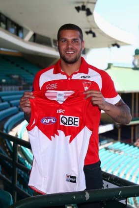 Hawthorn received lesser compensation for losing Lance Franklin (above) - on a nine-year $10 million deal - than Collingwood got for Dale Thomas (who signed for less than half of Franklin's contract).