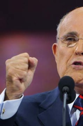 Target: Former New York Mayor Rudy Giuliani.