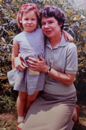 Close bond: A young Mgan with her mother Toni Mitchell.