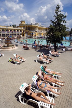 The place to recover after the Sziget festival ...  Szechenyi Bath in Budapest.