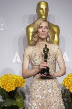 Cate Blanchett Oscar for <i>Blue Jasmine</i> last year.