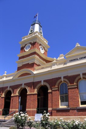 Old style ... the Buninyong town hall.