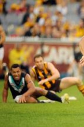 Catch him if you can: Cyril Rioli will encounter one Swans player who knows his tricks tomorrow night.