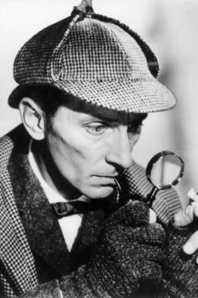 Peter Cushing stars as Sherlock Holmes in the film The Hound Of The Baskervilles from 1958.