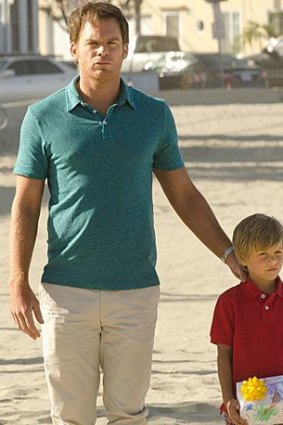 Dexter and his young son Harrison (played by Jadon Wells, 7).