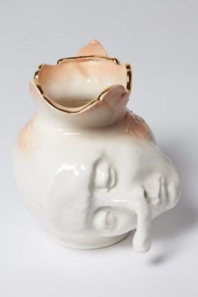 Ben Quilty's <i>Nose Jug</i> at Melbourne Art Fair.