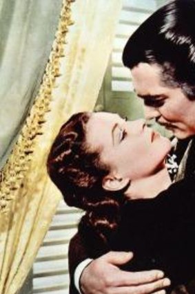 Classic scene: Vivien Leigh, left, and Clark Gable in Gone With the Wind.