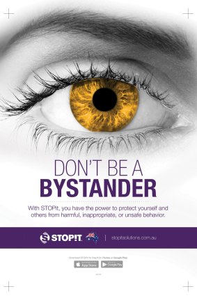 A STOPit poster: If you aren't a bystander, what are you?