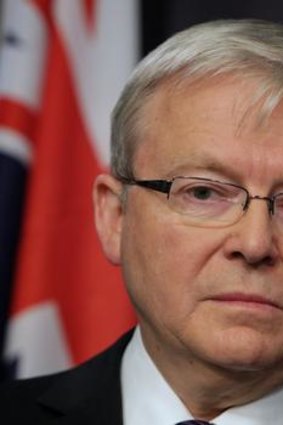 'It must have seemed a good idea that Rudd would be overseas this week, taking him out of the limelight before the next caucus meeting.'